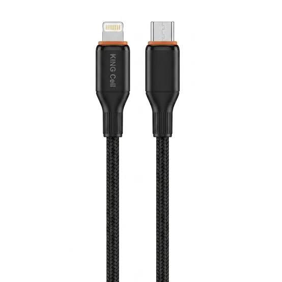 کابل تبدیل USB Type-C به لایتنینگ کینگ سل مدل KC-09 طول 1 متر