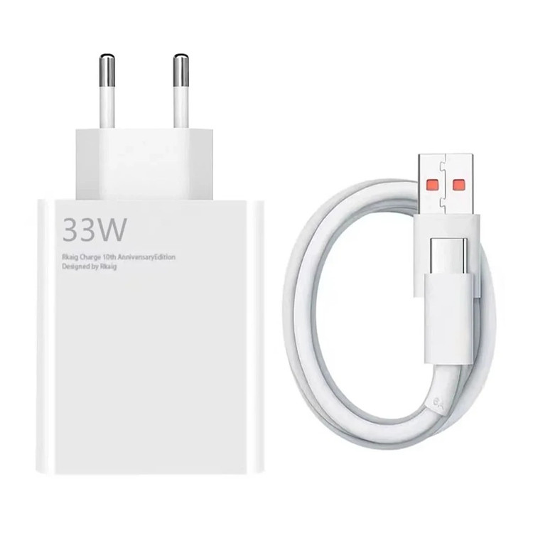 شارژر 33 وات شیائومی مدل MYD-11-EZ دوشاخه اروپایی به همراه کابل