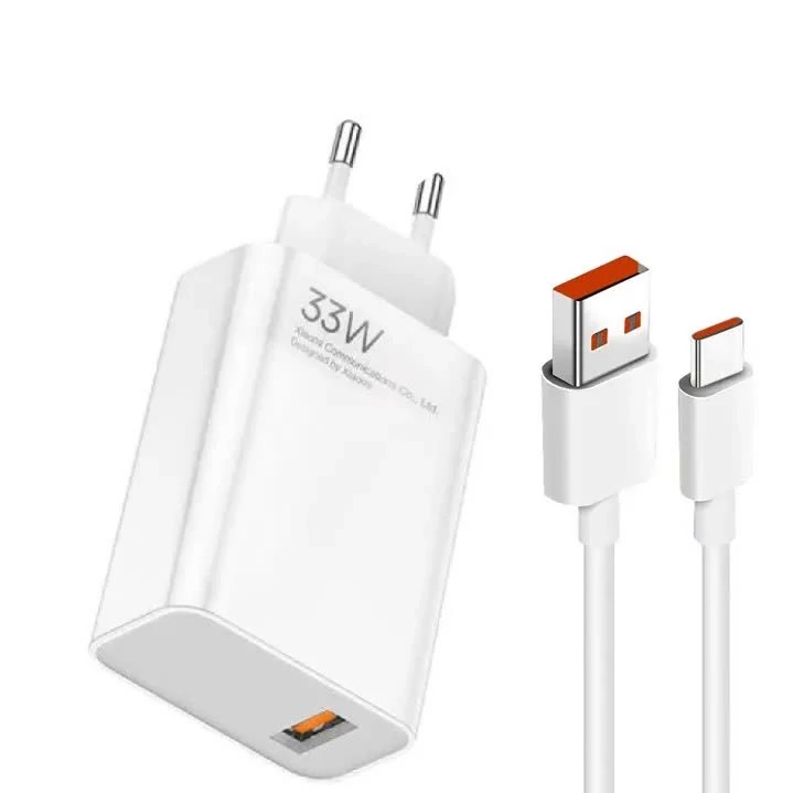 شارژر شیائومی مدل MDY-14-EL توان 33 وات دو پین همراه کابل
