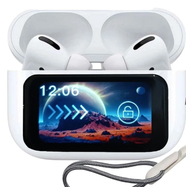 هندزفری بیسیم هوشمند مدل ANC/ENC مجهز به کیس نمایشگردار لمسی (Smart Touch Screen TWS)
