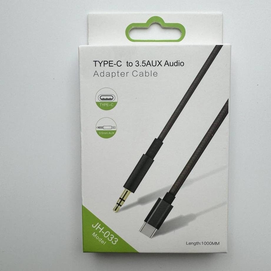 کابل تبدیل Type-C به جک 3.5 میلیمتری صدا (AUX) مدل JH-033 (طول 1 متر)